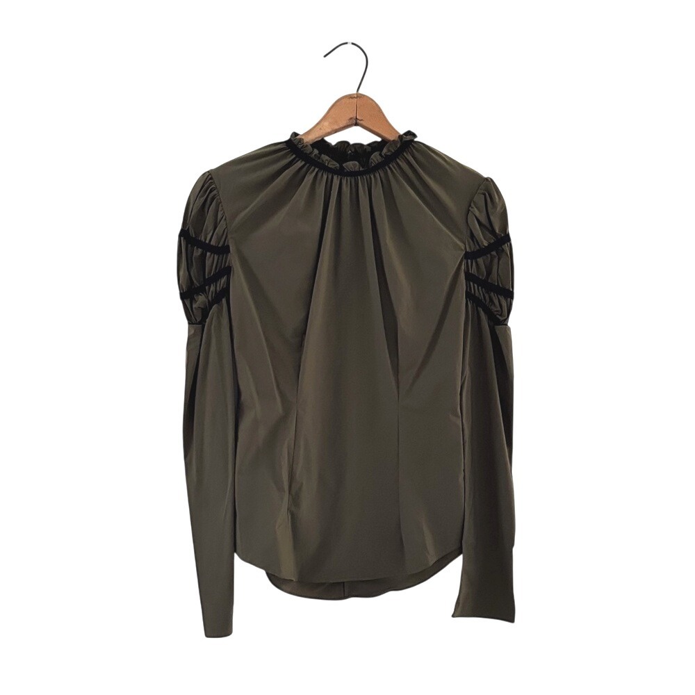 Michelle Mason Slim Fit Blouse Olive - XS/S